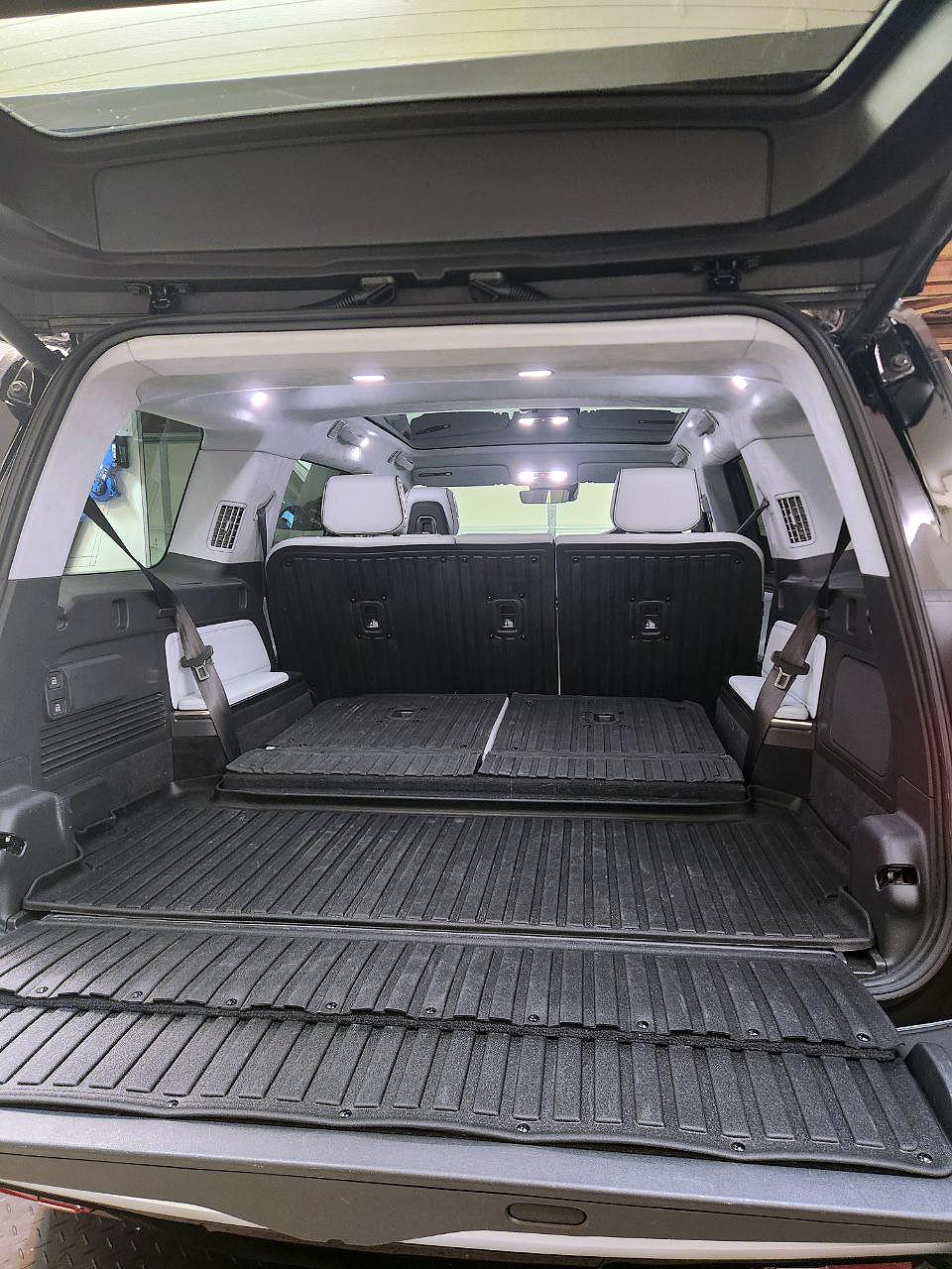 Rivian R1T R1S Rear cargo mat system. linerX custom mats