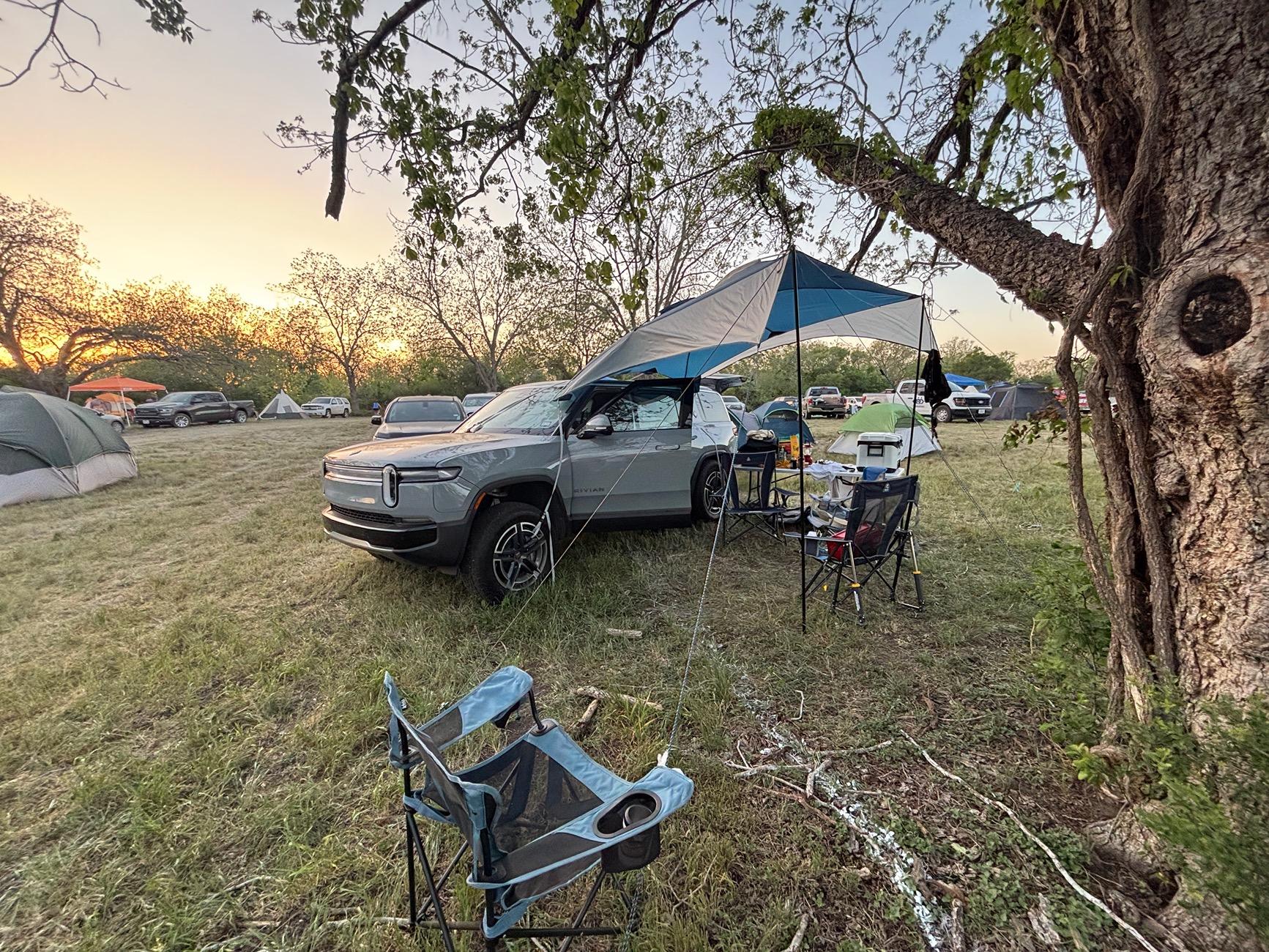 Rivian R1T R1S Battery saving while camping IMG_9129
