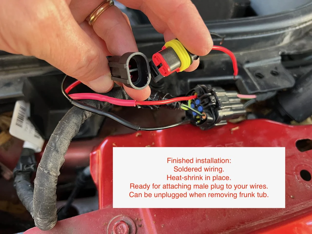 Rivian R1T R1S Tapping into 12v wiring by the frunk - formerly for 12v power outlet in frunk (DIY How-To Instructions) Rivian 12 Volt Power - 18