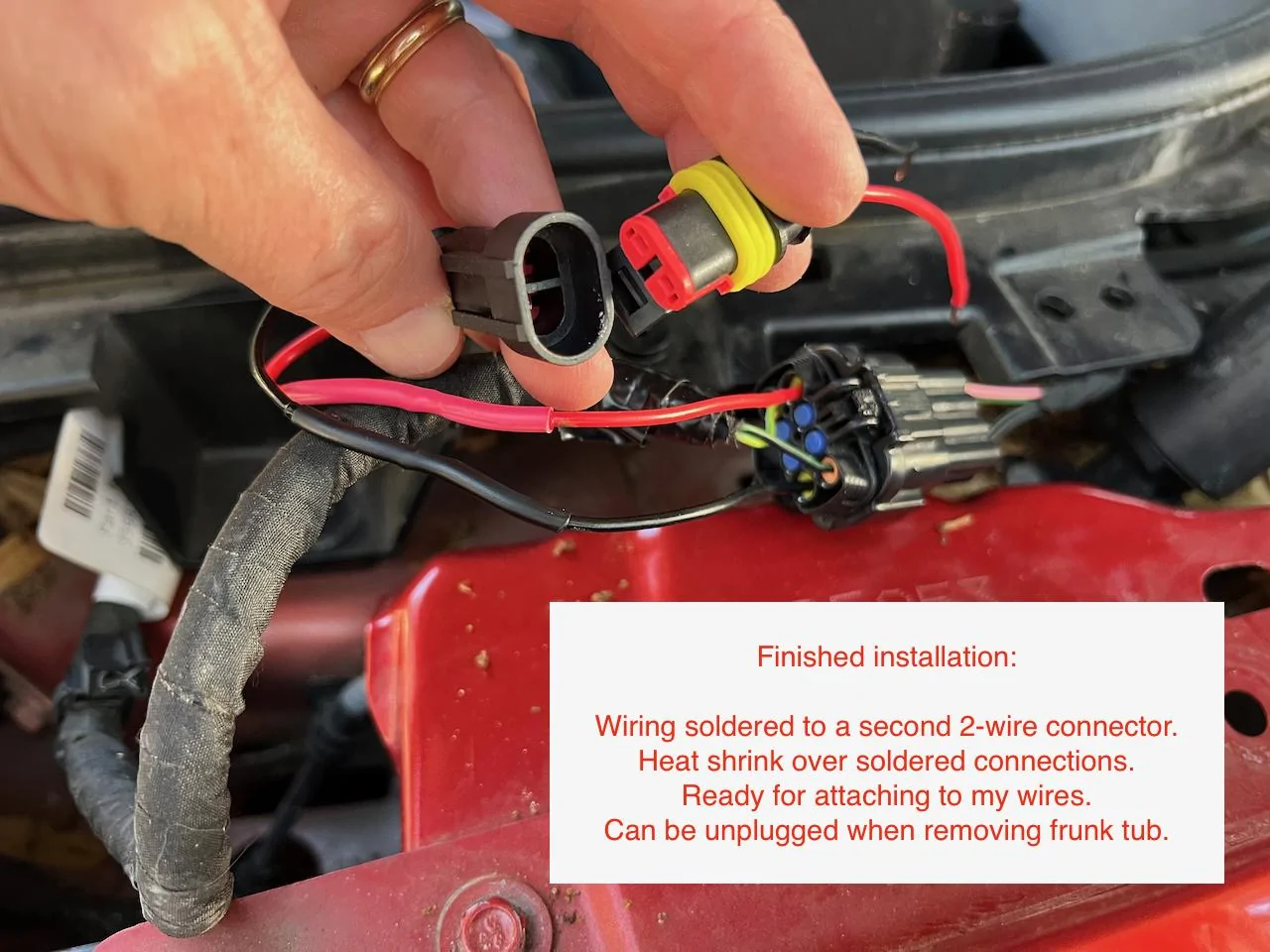 Rivian R1T R1S Tapping into 12v wiring by the frunk - formerly for 12v power outlet in frunk (DIY How-To Instructions) Rivian 12 Volt Power - 18