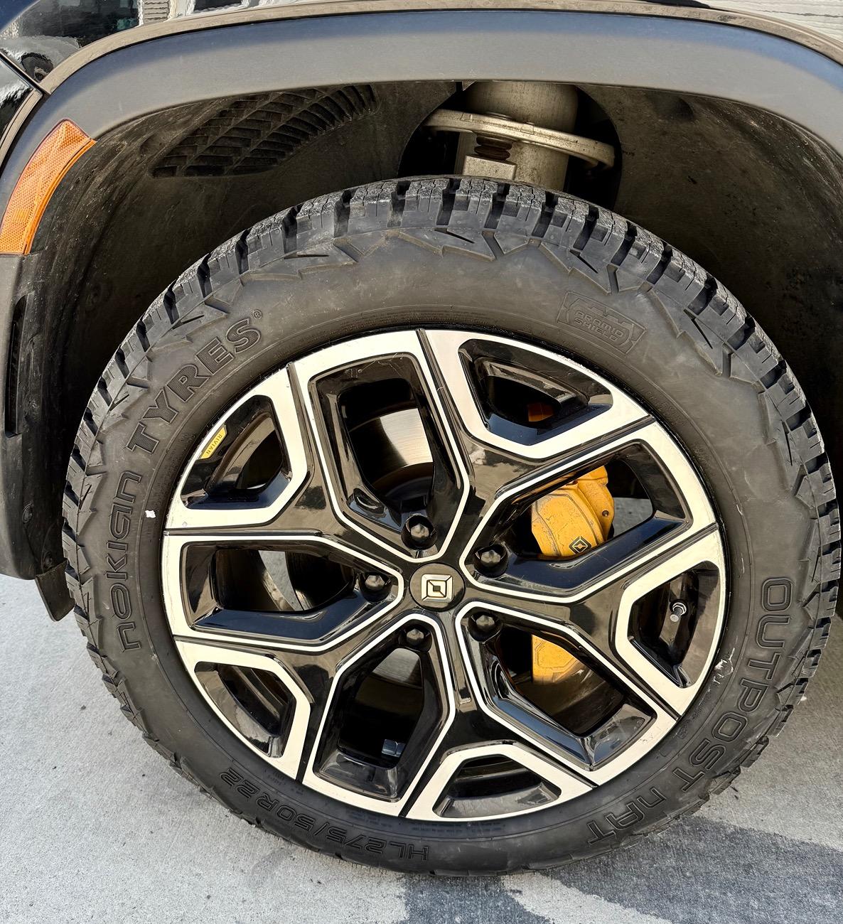 Rivian R1T R1S New shoes! Nokian Outpost Tires on Rivian 22" wheels IMG_1945