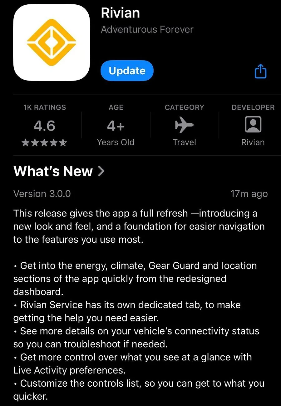 Rivian R1T R1S Rivian App v3.0 now available GpUJ4iVXwAAjl4I
