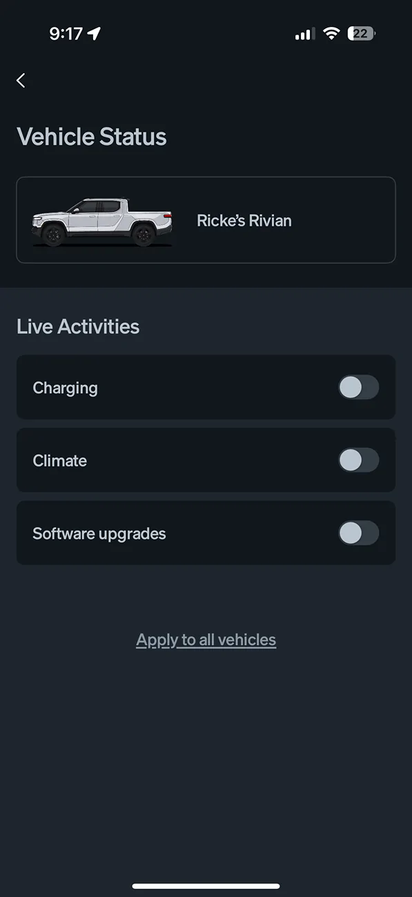 Rivian R1T R1S Rivian App v3.0 now available IMG_2566
