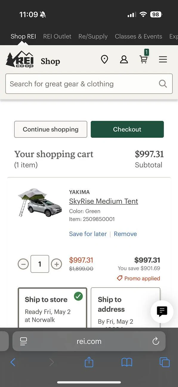 Rivian R1T R1S Yakima Skyrise medium RTT < $1000! IMG_5867