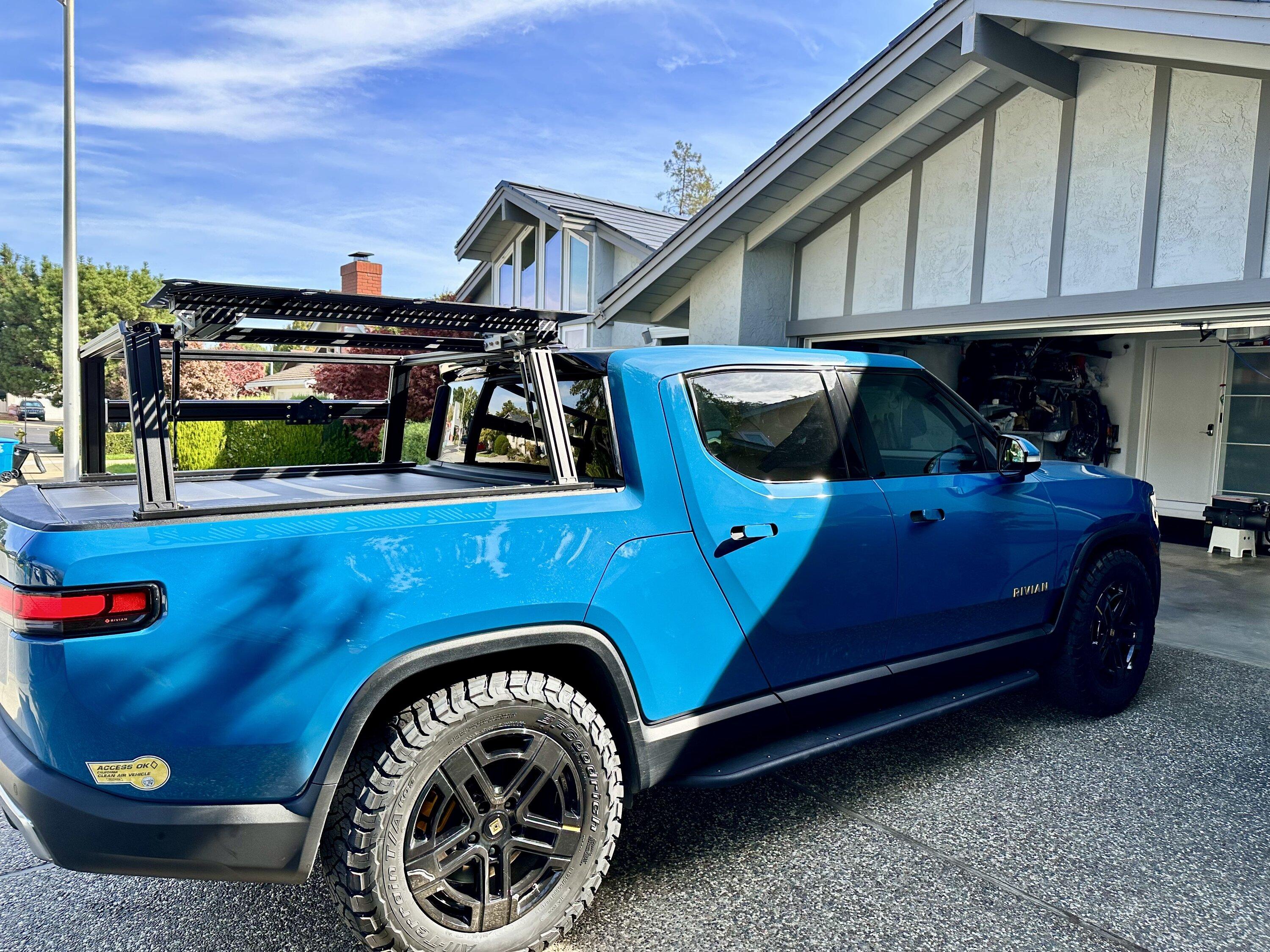 Rivian R1T R1S SOLD: Custom 19" Xtrusion Overland rack + bonus Builtright Molle panel, SF Bay Area pickup ONLY, IMG_2444