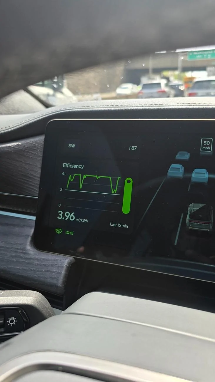 Rivian R1T R1S Efficiency - Too good to be true? 20250422_143929