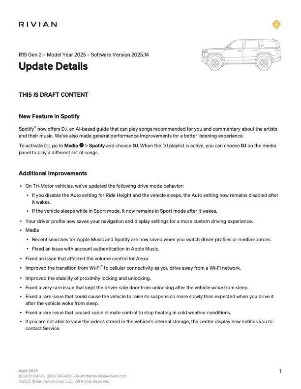 Rivian R1T R1S Looks like 2025.14.0 Update is out to beta testers (2025.14.1 now) 1745972693348-vo
