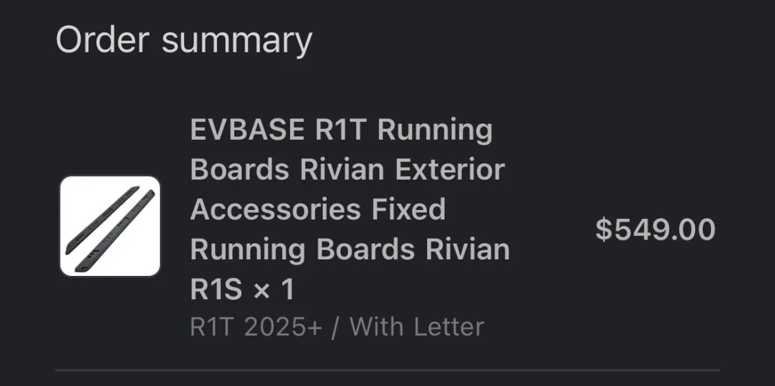 Rivian R1T R1S Recommended Running Boards for 2025 R1S/T IMG_0118