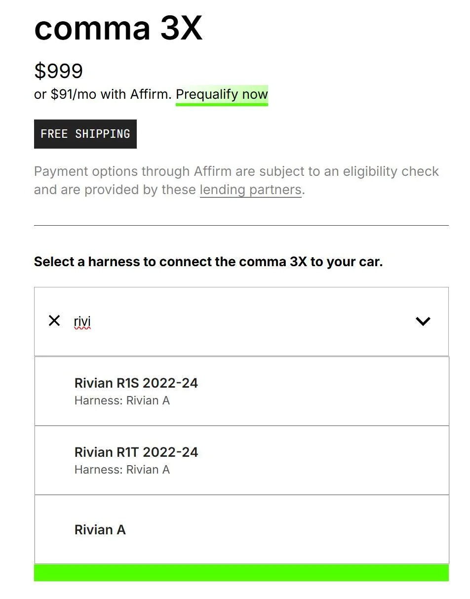 Rivian R1T R1S Comma AI/OpenPilot Update -- Watch it in Action on Gen1 Rivian (Video) 1746129611448-c