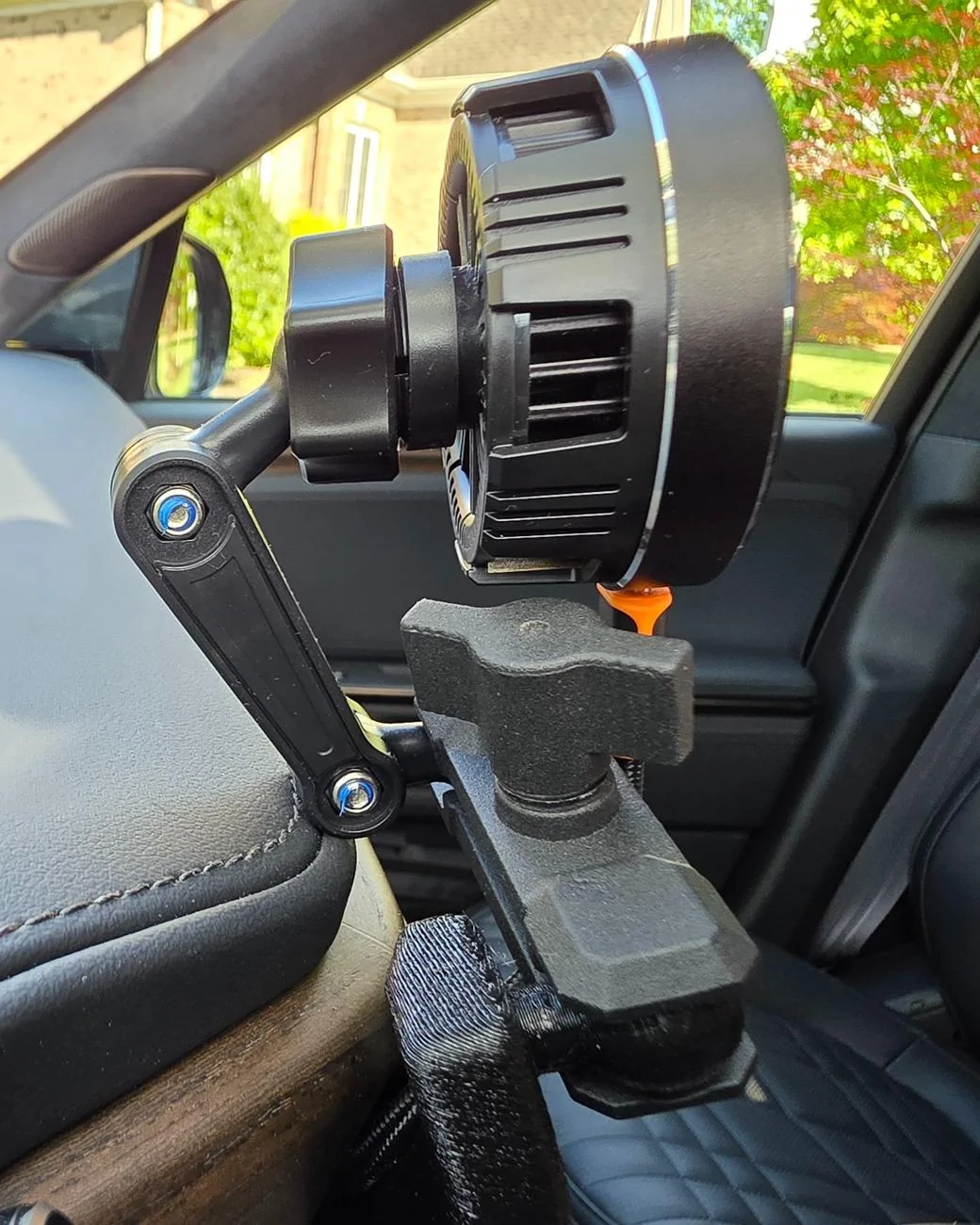 Rivian R1T R1S NEW Rivian Phone Holder w/ Riser Arm V2 (Patent Pending) Available w/ Semiconductor Cooling MagSafe/Qi2 Wireless Charger from EveryAmp 1000000536
