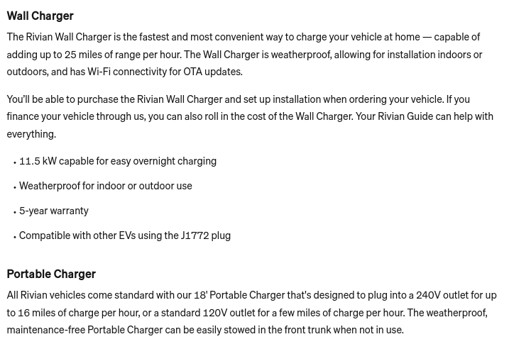 Rivian R1T R1S Anyone buying the $500 Rivian Wall Charger? riv_chrgrs