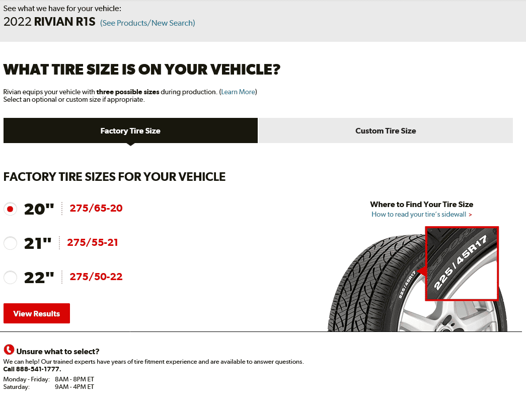 Rivian R1T R1S Tire Rack now lists Rivian R1T / R1S (Wheels now Available too) 1642444369261