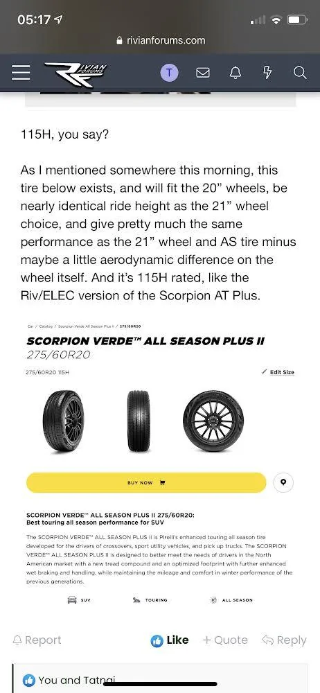 Rivian R1T R1S Tire Plans Dashed D8FC4239-0969-4859-8562-6B43DFCA7554