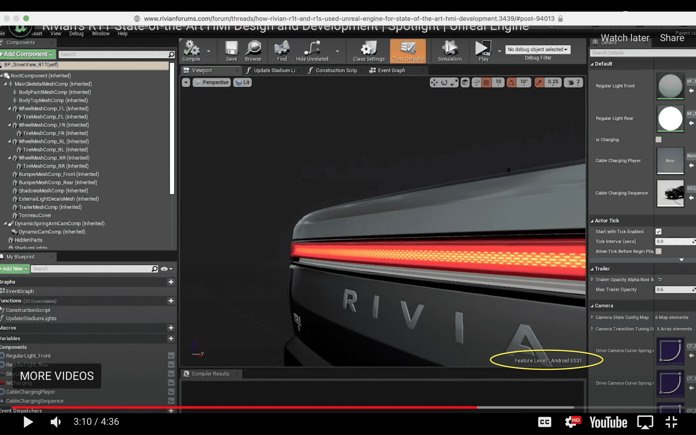 Rivian R1T R1S How Rivian R1T and R1S Used Unreal Engine For State of The Art HMI Development Screen Shot 2022-01-25 at 8.26.23 PM