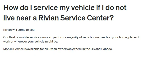 Rivian R1T R1S Rivian and Right to Repair riv_serv