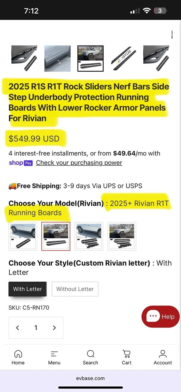 Rivian R1T R1S WARNING!! EVBASE ISSUE IMG_6825
