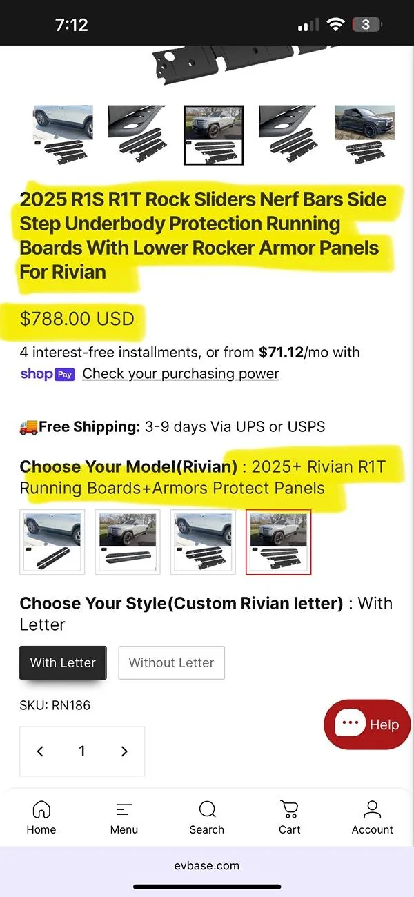 Rivian R1T R1S WARNING!! EVBASE ISSUE IMG_6827