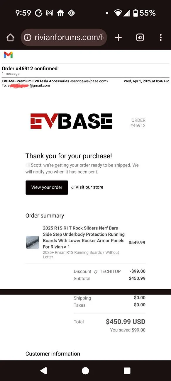Rivian R1T R1S WARNING!! EVBASE ISSUE 1000008739