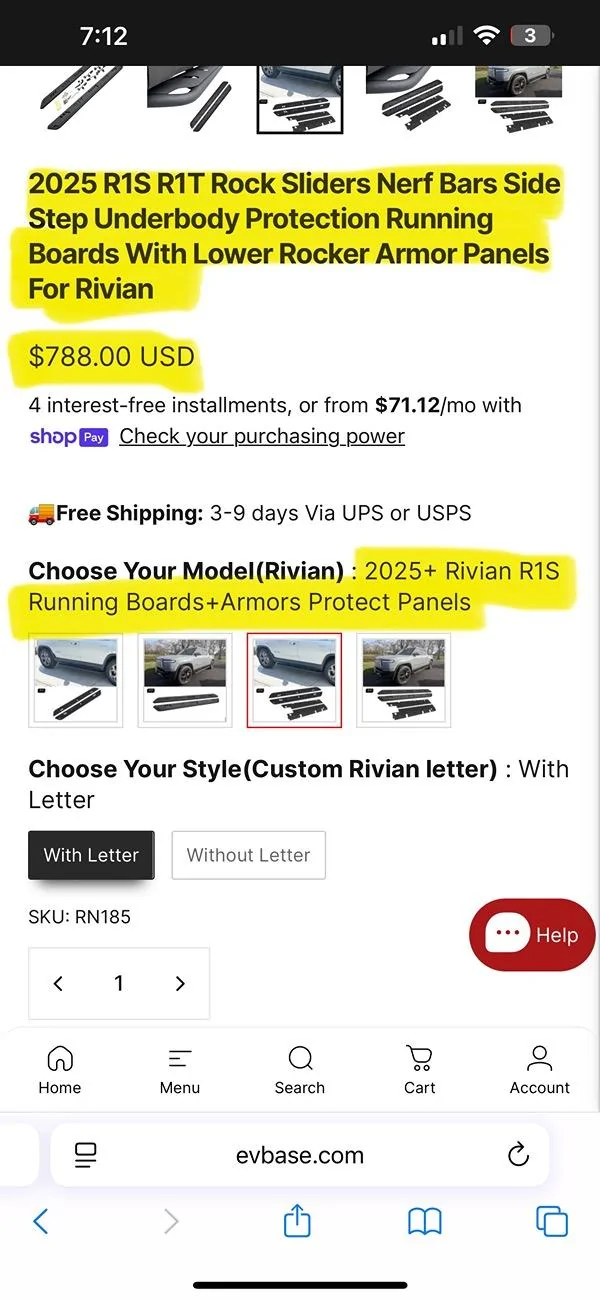 Rivian R1T R1S WARNING!! EVBASE ISSUE IMG_6826