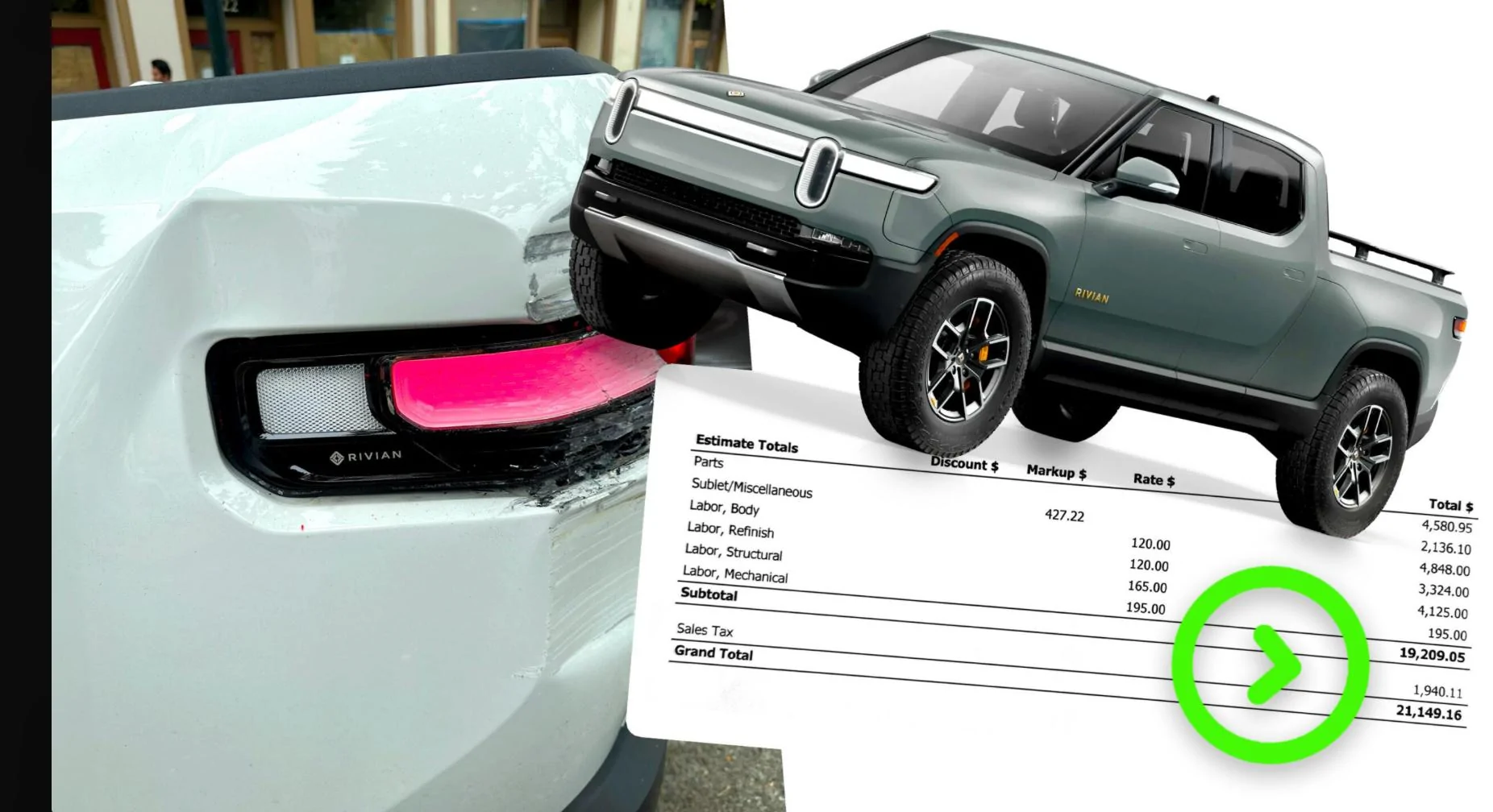 Rivian R1T R1S R1S repair costs astronomical after a collision, Potential Buyers please do your due diligence IMG_0288