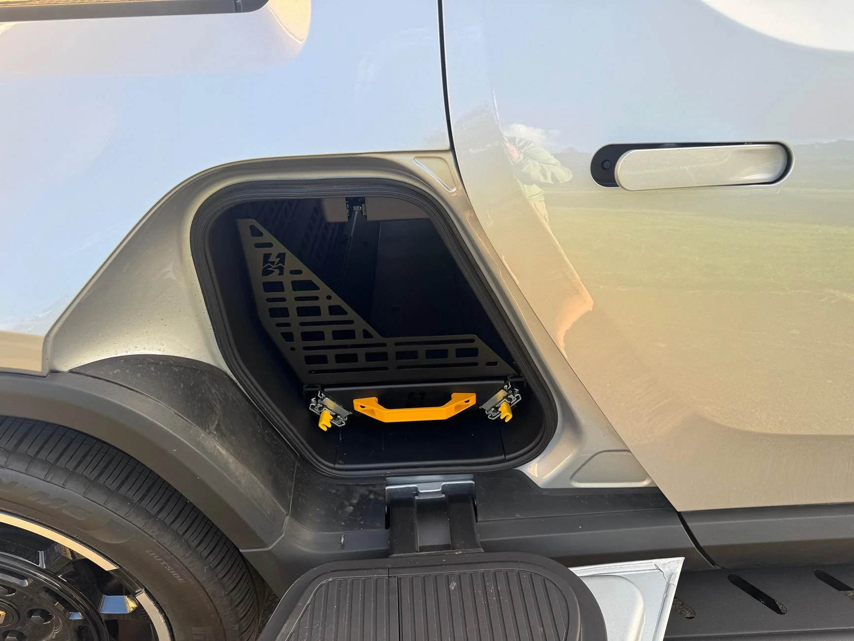 Rivian R1T R1S Just installed Electrified Overland GTSlide gear tunnel shuttle IMG_1983