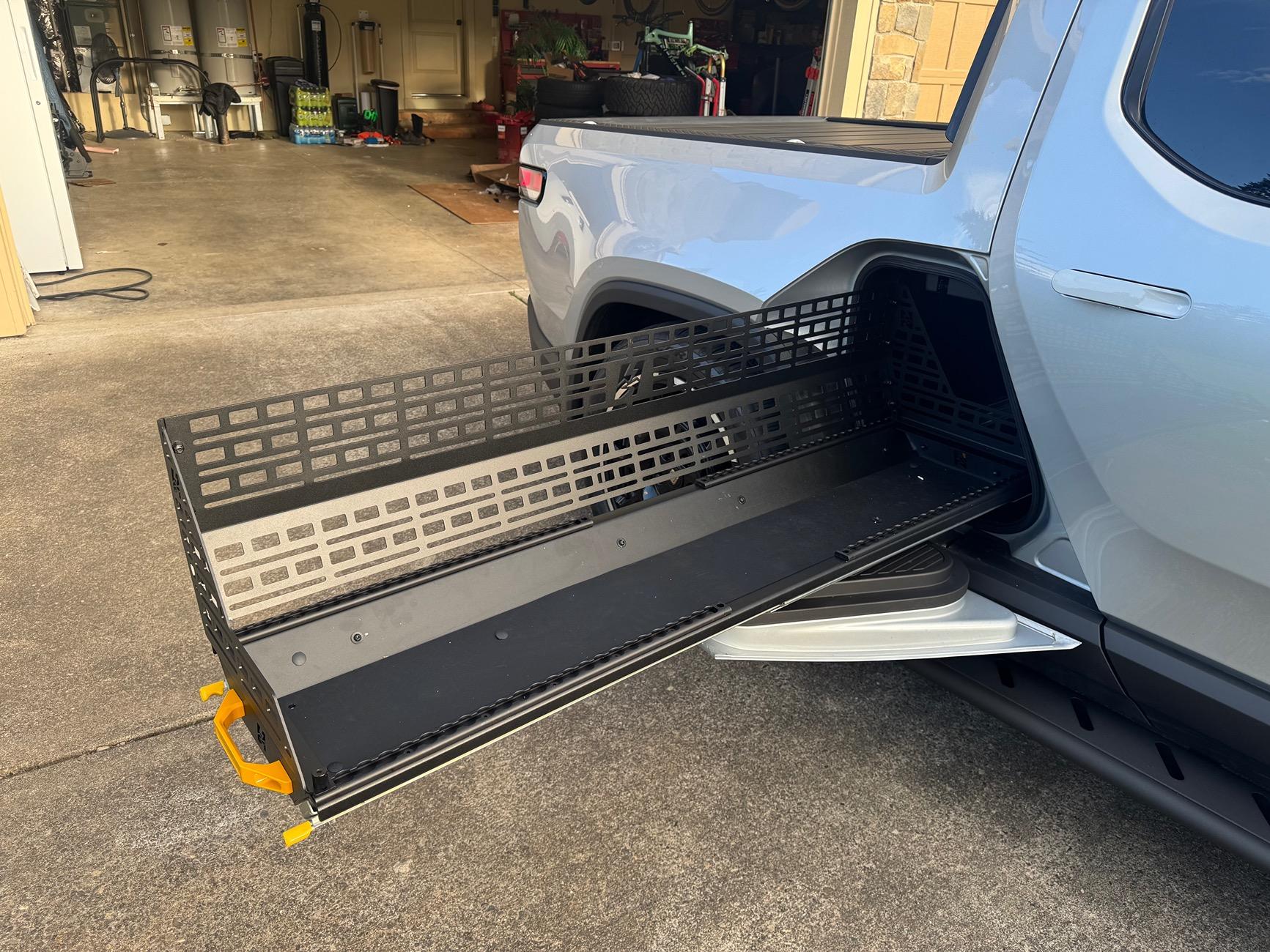 Rivian R1T R1S Just installed Electrified Overland GTSlide gear tunnel shuttle IMG_1984