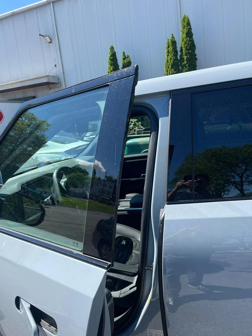 Rivian R1T R1S b pillar applique replacement IMG_3647