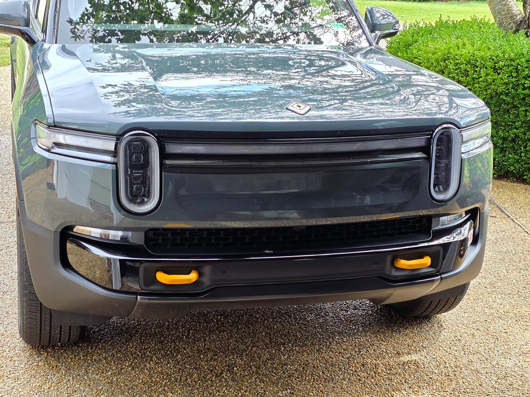 Rivian R1T R1S Front appearance improvement with vinyl on front light bar + side stripes! 54516984287_3888869afa_o