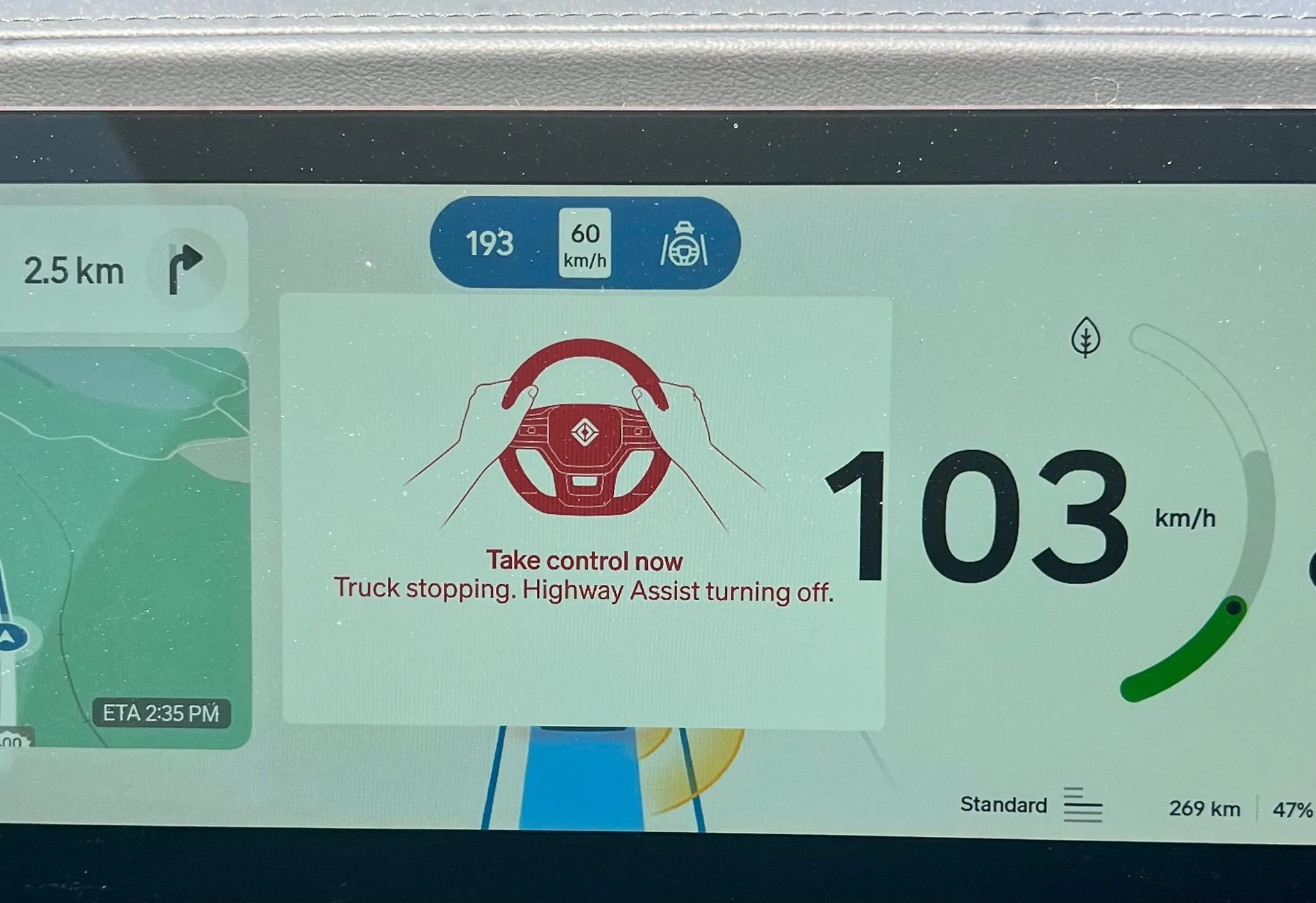 Rivian R1T R1S New Error Message from Driver Assist IMG_8340
