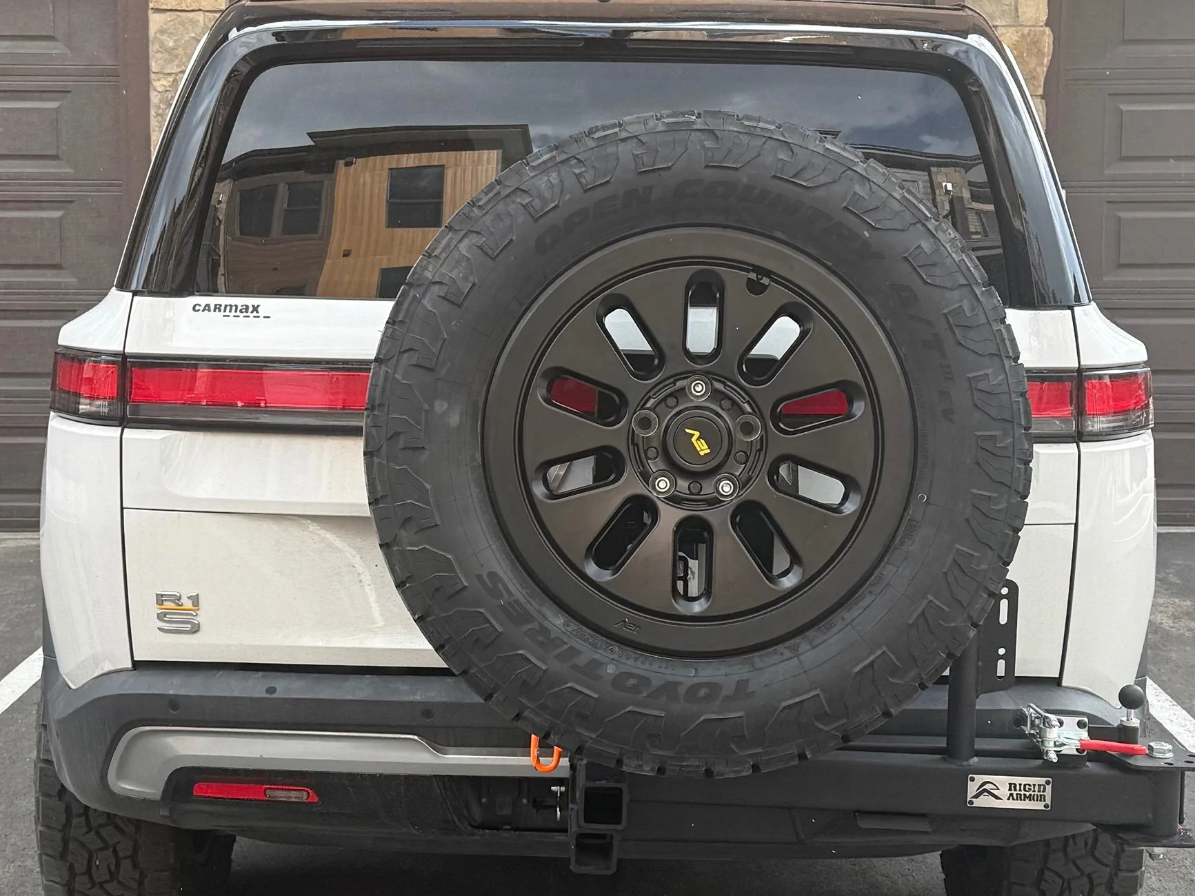 Rivian R1T R1S Rigid Armor Tire Carrier causing Rear Radar Error IMG_3507