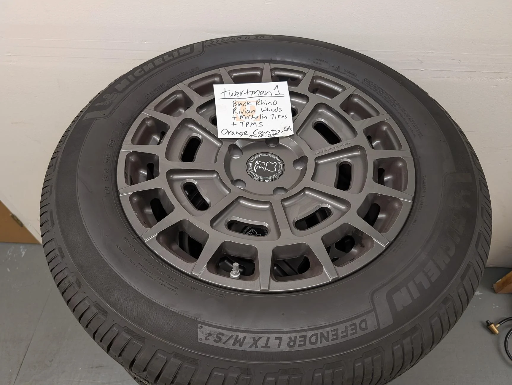 Rivian R1T R1S For Sale - Black Rhino Voltaic w/ Michelin Defender LTX M/S, TPMS and Lug Nuts PXL_20250518_184827936