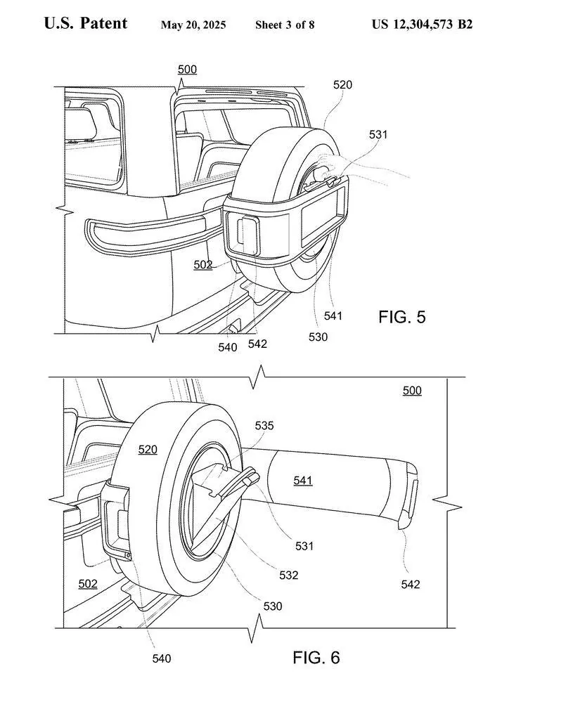 Rivian R1T R1S R2's Pop-Out Rear Quarter Windows may also be removable (patent) 1747772160076-md