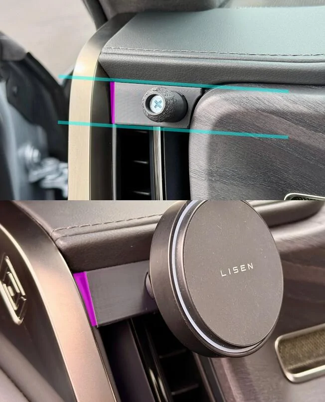 Rivian R1T R1S Major Upgrade - OpenSourceEV NextGen (Left) Phone Mount V2 Screenshot 2025-05-20 at 9.38.13 PM