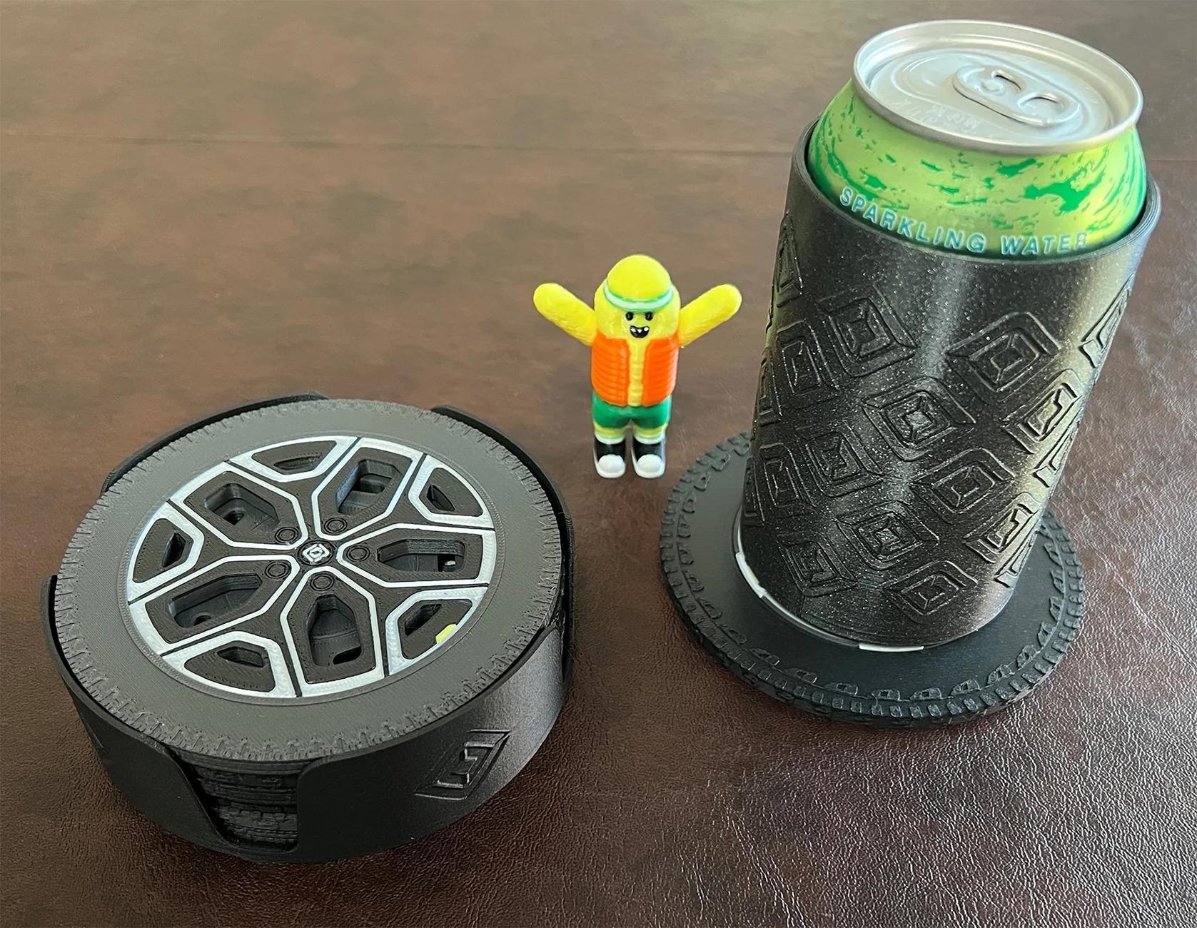 Rivian R1T R1S Drink Coasters - Rivian Wheels Designs (3D Print Your Own) 🍻 holder3