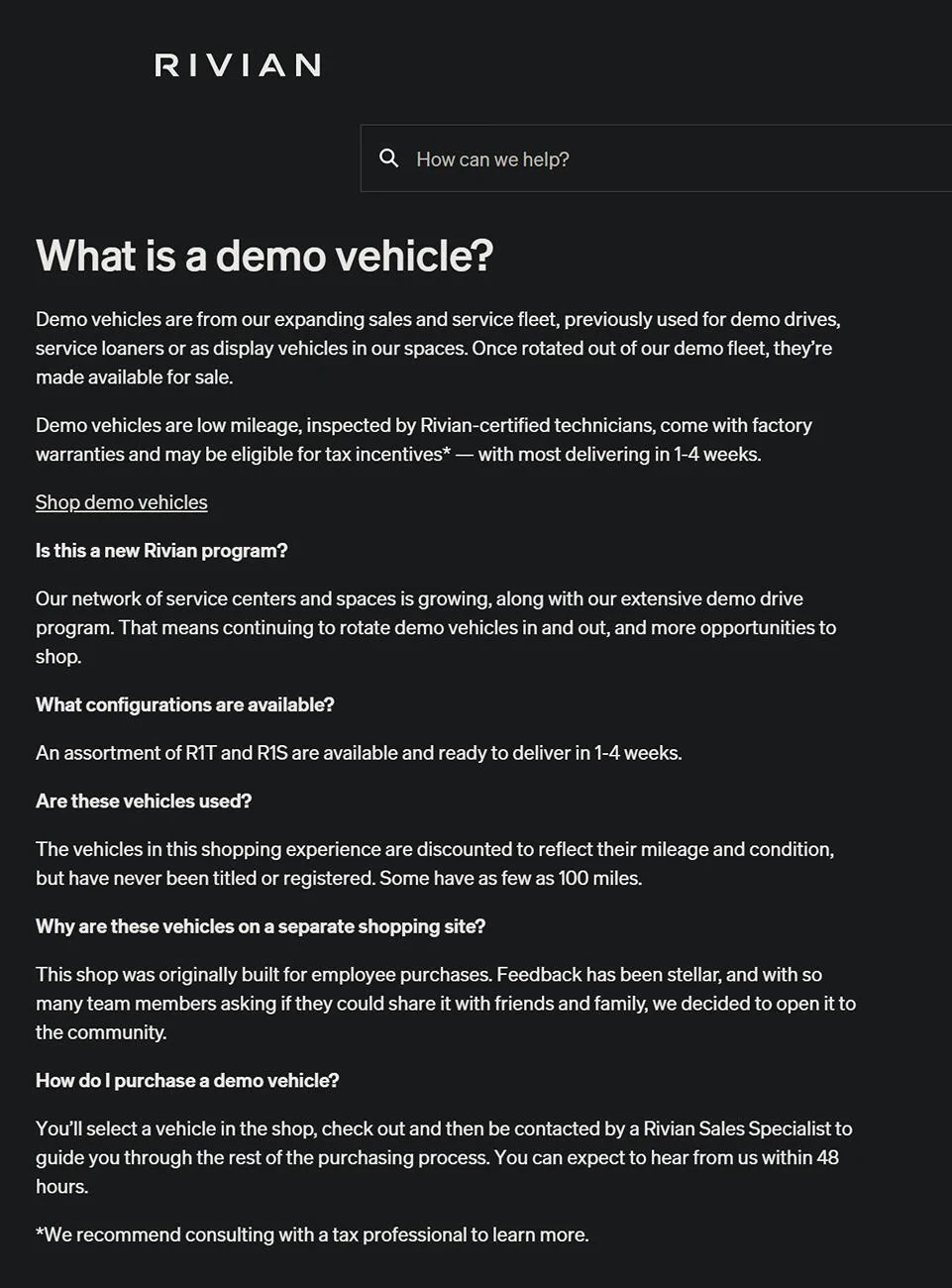 Rivian R1T R1S DEMO R1’s VS. USED 1746884102941-yz