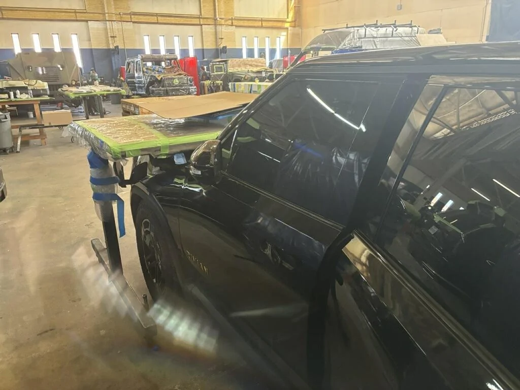 Rivian R1T R1S Did someone say Armor? Real Ballistic Armored (Bulletproof) R1S Tri Motor in production process... image_0 19