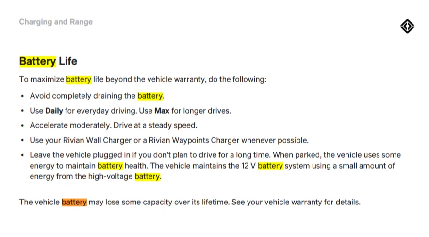 Rivian R1T R1S Vampire Drain 0.2%/day.... Essentially Zero? 1000004155