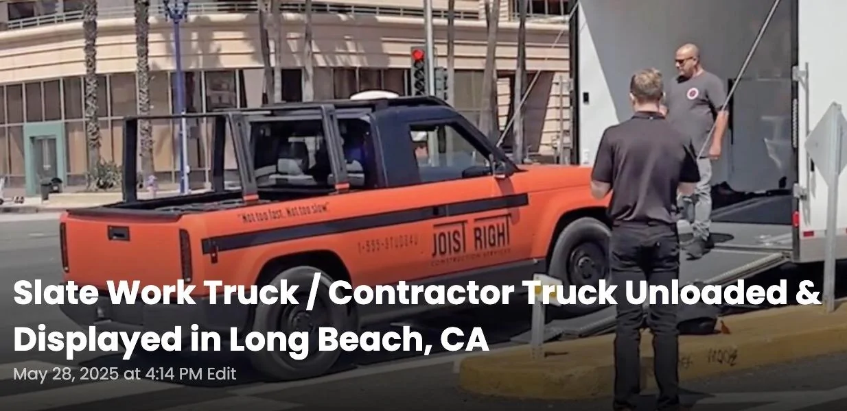 Rivian R1T R1S SLATE EV Truck / SUV Info & News slate-work-truck-video