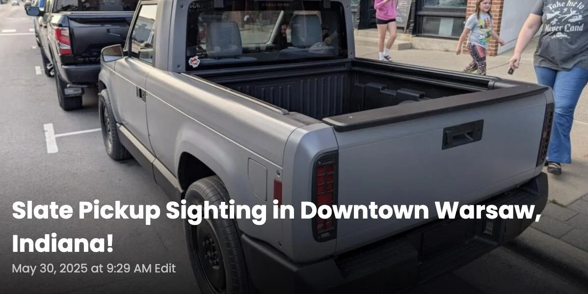 Rivian R1T R1S SLATE EV Truck / SUV Info & News slate-pickup-sighting