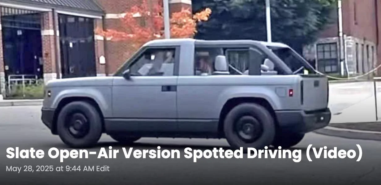 Rivian R1T R1S SLATE EV Truck / SUV Info & News slate-open-air-version