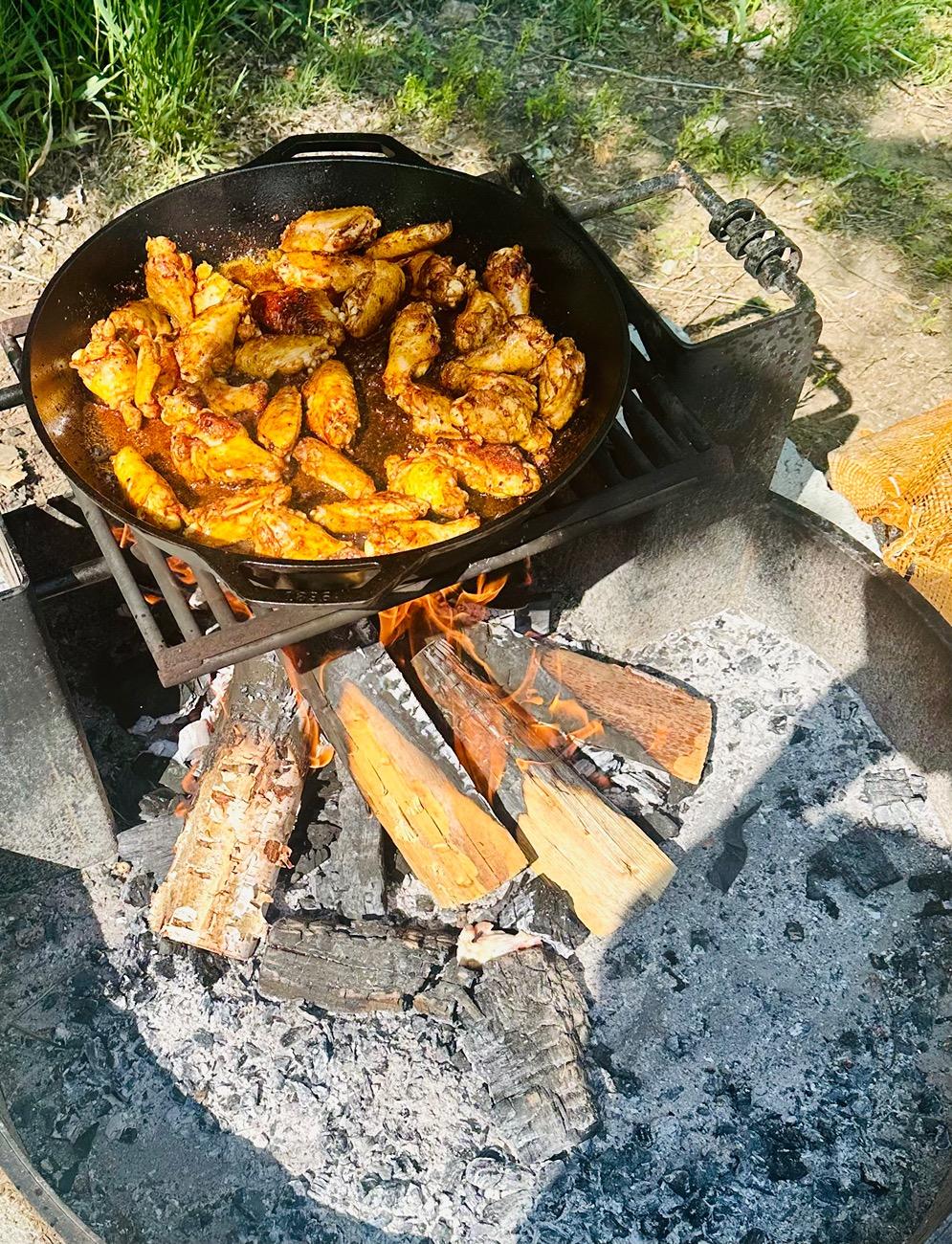 Rivian R1T R1S Our second Rivian Camp. Campfire Paella. IMG_4370