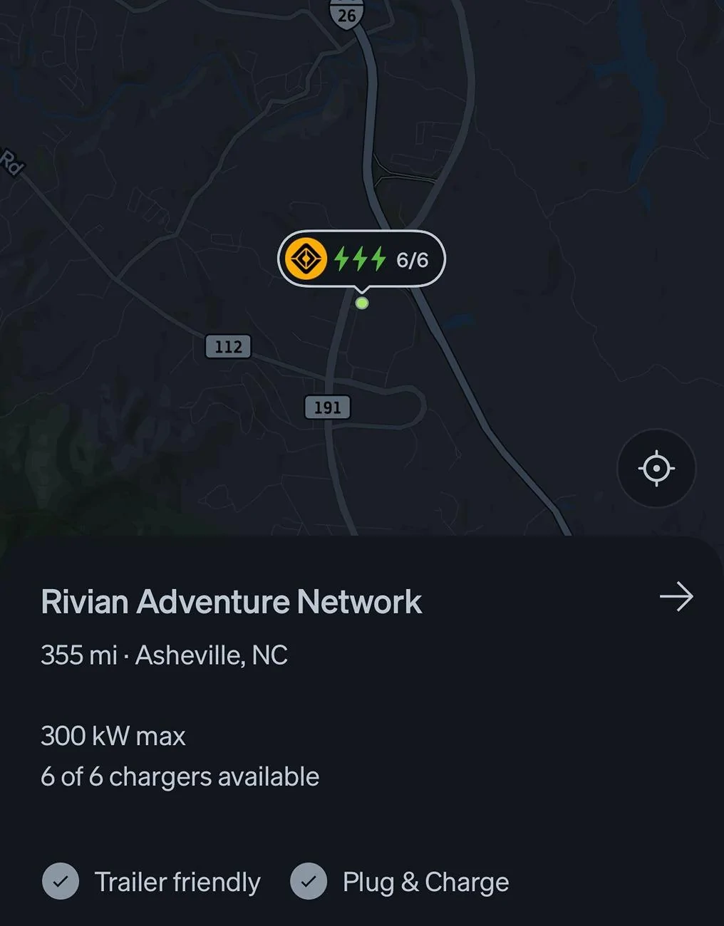Rivian R1T R1S RAN Rivian Charging Stations Locations Map via Google Maps asheville nc rivian charger