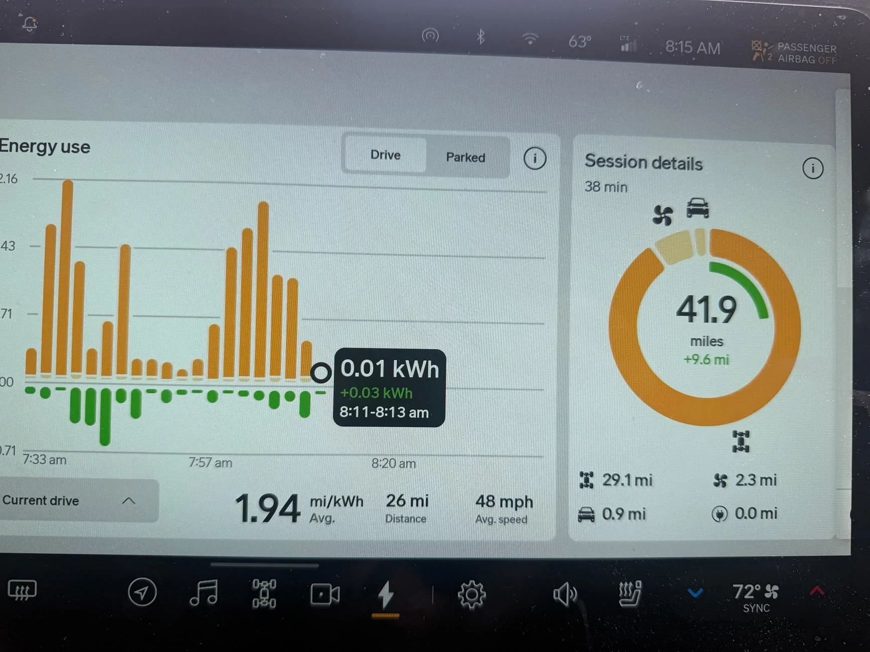Rivian R1T R1S Post your commute stats - New energy monitor is great! IMG_8186