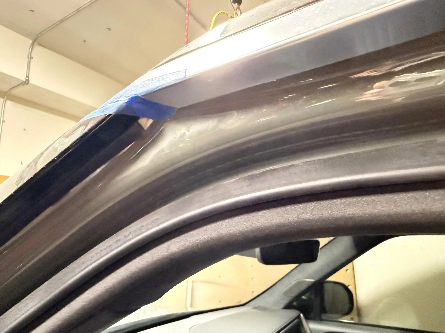 Rivian R1T R1S A-pillar wind noise fix IMG_7158