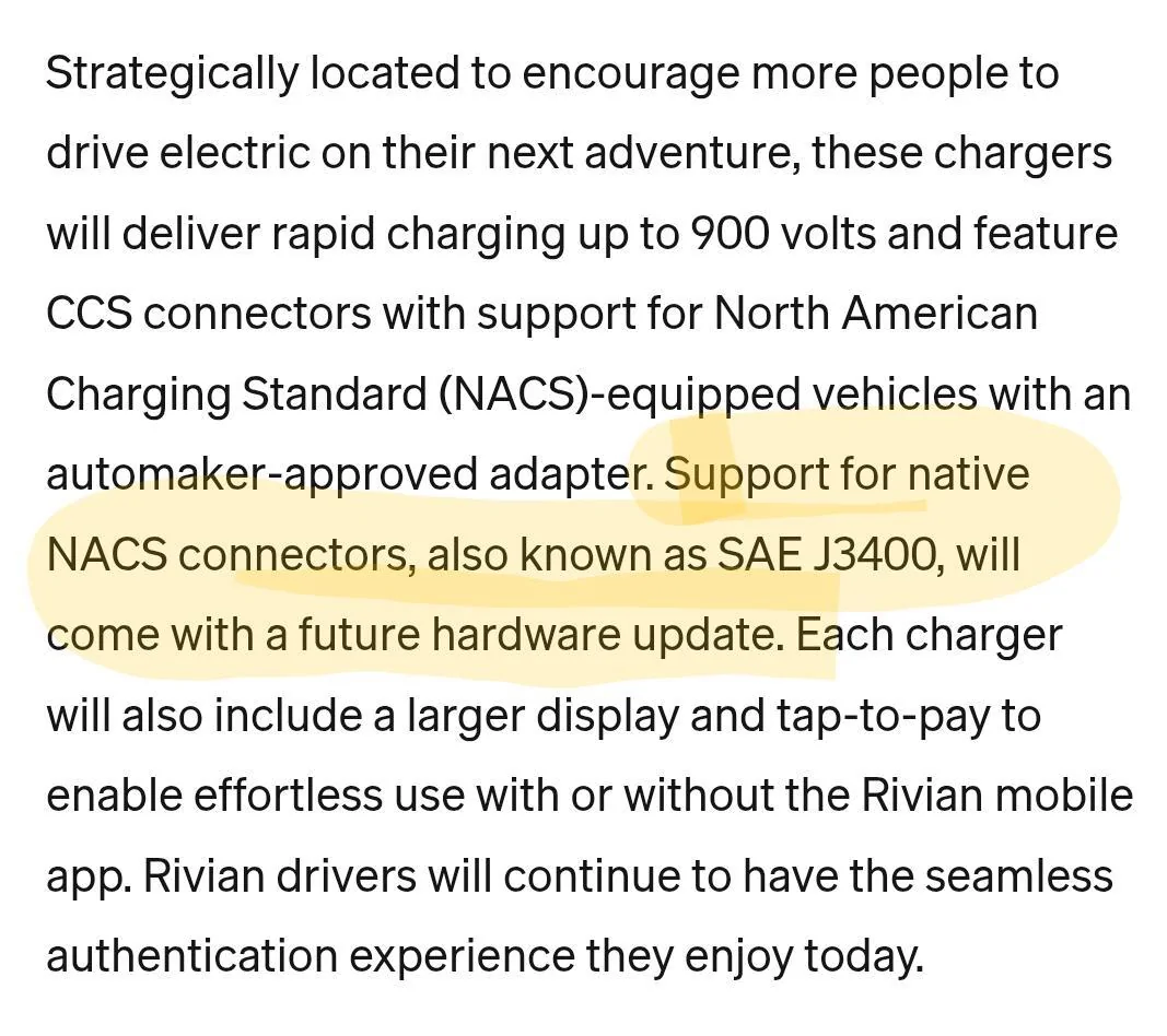 Rivian R1T R1S When Rivian Goes to NACS, Will RAN Be Upgraded? 1000022170
