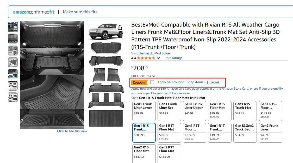 Rivian R1T R1S 🎉 Father’s Day Rivian Sale — Up to $40 OFF (BestEvMod(AOSK))! 💥 1750071572228-ex