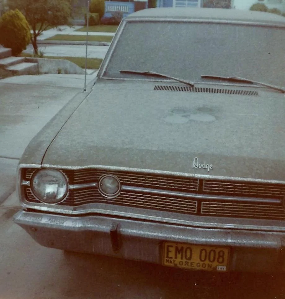 Dodge Dart covered in Mount Saint Helens Ash May 1980.webp