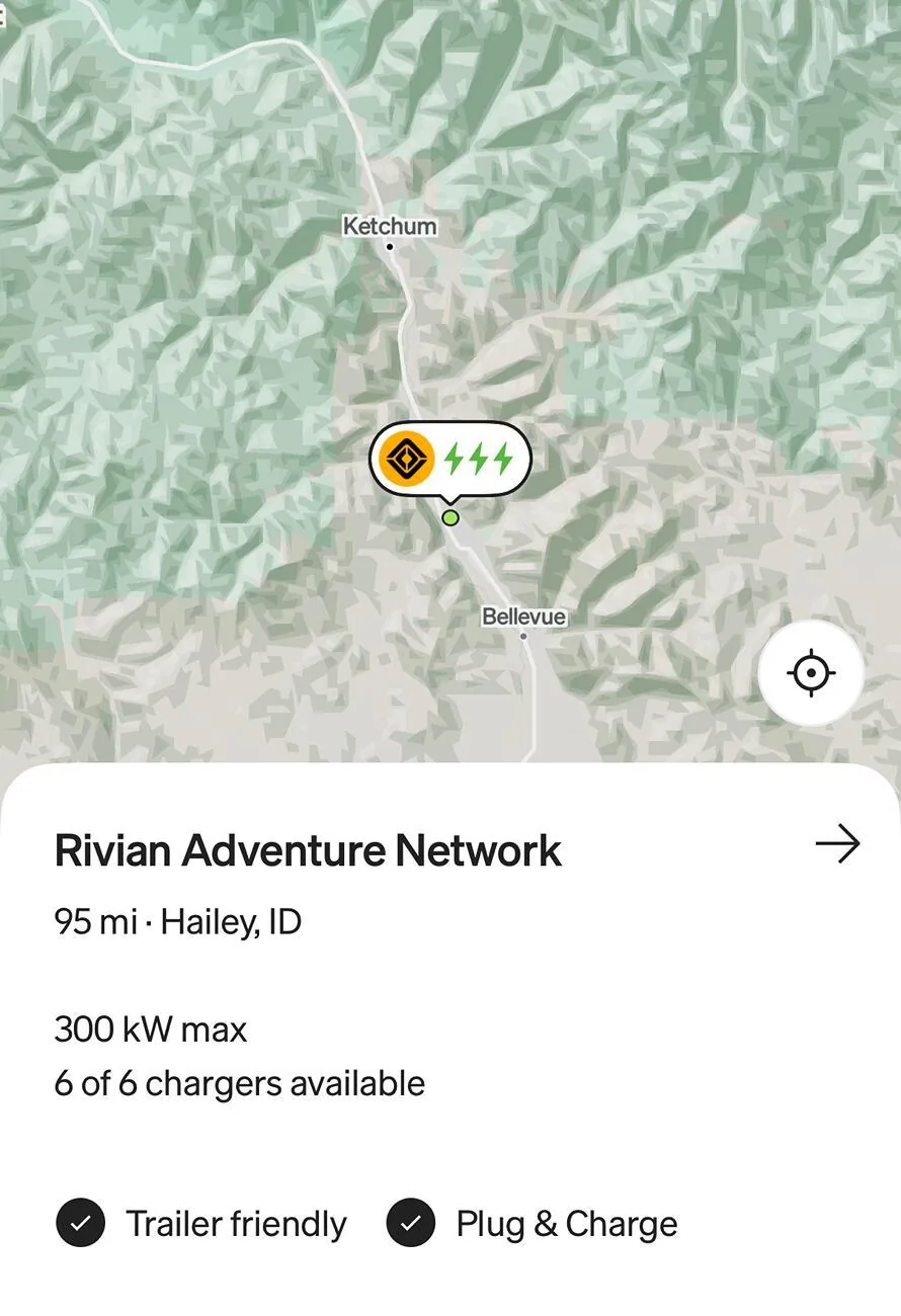 Rivian R1T R1S RAN Rivian Charging Stations Locations Map via Google Maps 1750211168975-5r
