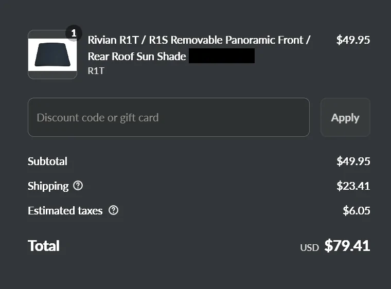 Rivian R1T R1S Over a year later & still looking for a pano roof shade that fits my R1S 1750512565856-9