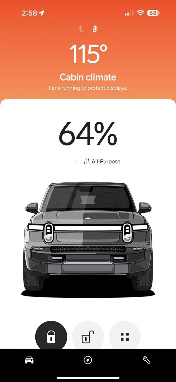 Rivian R1T R1S Did we recently get an update that automatically runs the HVAC blower after you lock your truck to dry the heater / evaporator core? IMG_0157